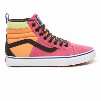 Vans Sk8-Hi 46 Mte Dx - Miesten Korkeavartiset tennarit - Pinkki/Ruskea/Mustat